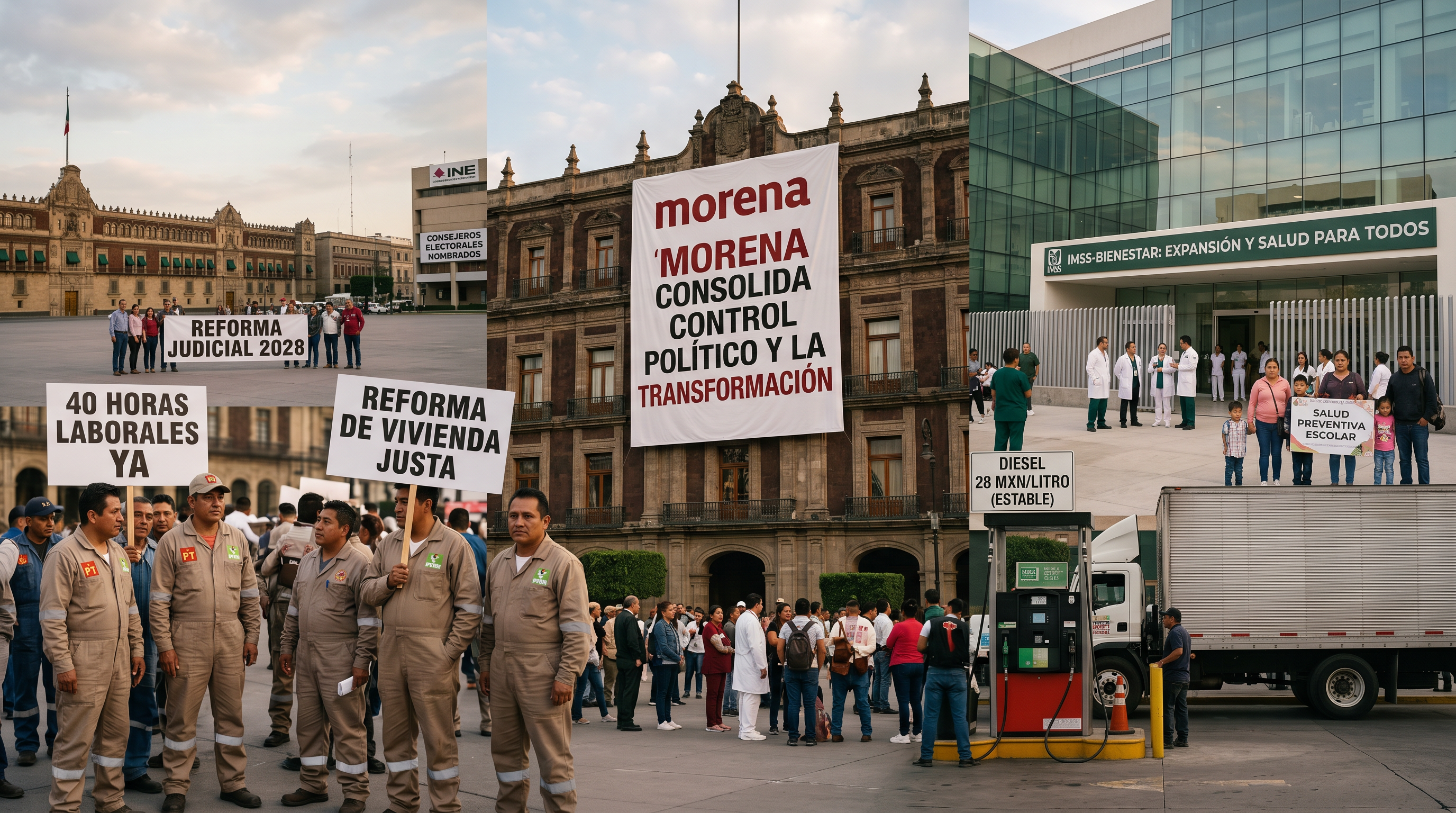 Morena consolida control político; IMSS presume expansión y agenda laboral toma fuerza