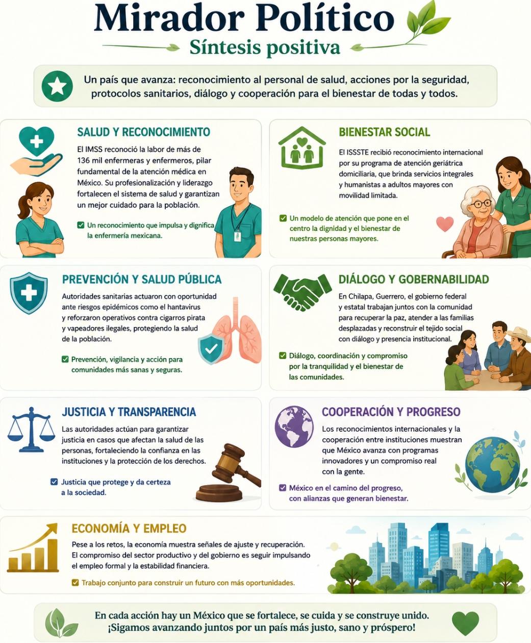 La agenda política y de salud pública estuvo marcada por el reconocimiento al personal de enfermería