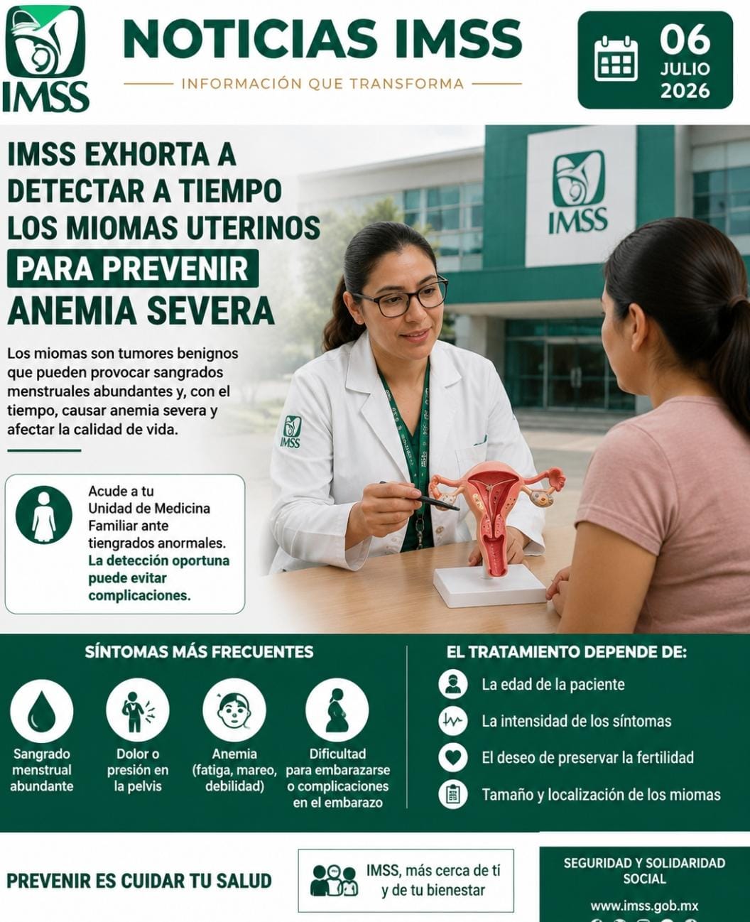 Los especialistas explicaron que los miomas son los tumores benignos más frecuentes del aparato reproductor femenino