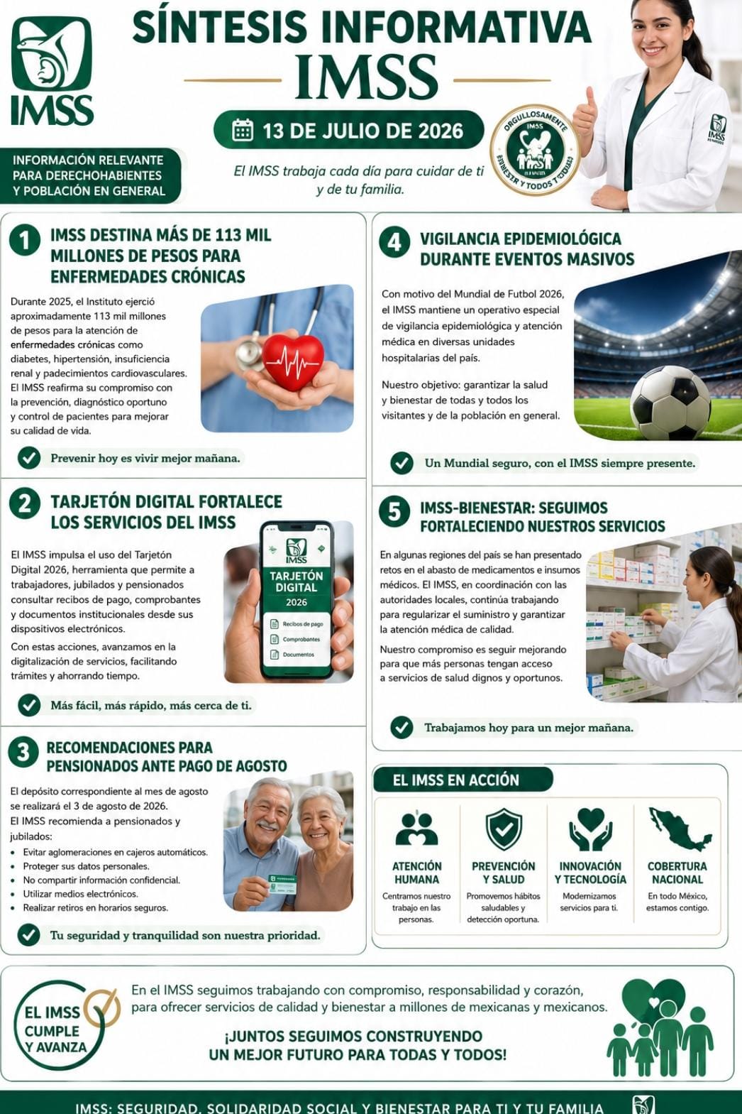 IMSS destina más de 113 mil millones de pesos para enfermedades crónicas.