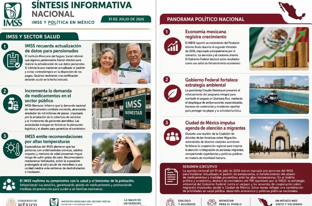 IMSS recuerda actualización de datos para pensionados El Instituto Mexicano del Seguro Social informó que algunos pensionados fueron citados para realizar la actualización de sus datos personales.